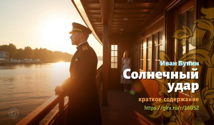 Солнечный удар, Иван Бунин, краткое содержание Иван Бунин Читать краткий пересказ романа Ивана Бунина «Солнечный удар».