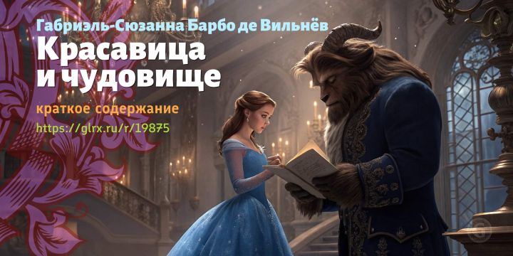 Красавица и чудовище, Барбо де Вильнёв, краткое содержание Габриэль-Сюзанна Барбо де Вильнёв Читать краткий пересказ книги Габриэль-Сюзанны Барбо де Вильнёв «Красавица и чудовище».